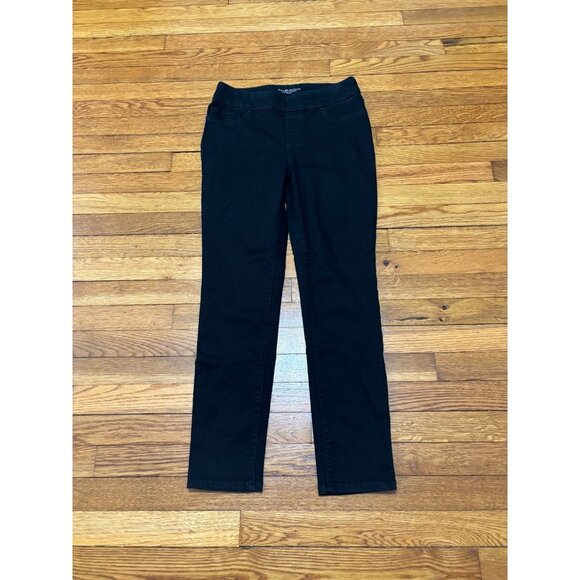 Chico's Womens Pull On Jegging Skinny Jeans Sz 0 (US 4) Black Stretch Denim - Picture 1 of 5